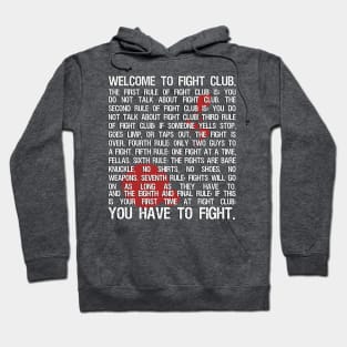 The Eight Rules of Fight Club Hoodie